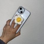 かぎ編み花のスマホグリップ🌼