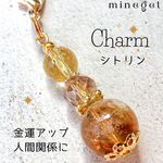 [受注制作]⭐️金運アップ⭐️13mmシトリン  天然石チャーム✨️ ｜minegel 天然石 パワーストーン チャーム キーホルダー ストラップ  ヘマタイト 蝶