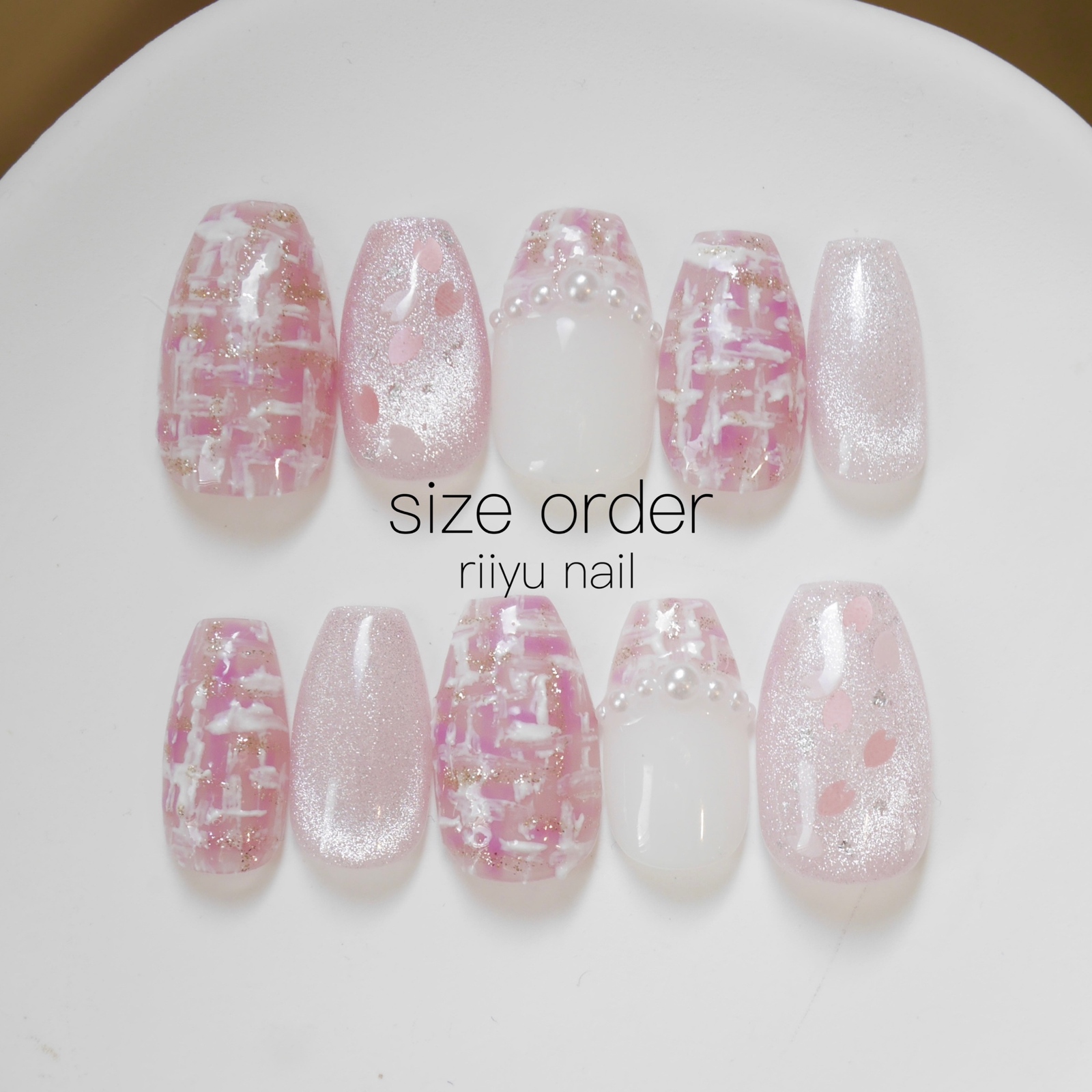 𝐬𝐢𝐳𝐞 𝐨𝐫𝐝𝐞𝐫 〻 ネイルチップ シアーブラック 黒 埋め尽くし