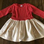 110㎝しゅういろ×生成スカートワンピース