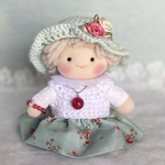 368ドールサシェ（お出かけ♡セージ色）