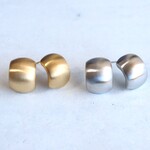 ☆新作☆マット仕上げ つけっぱなしOK 錆びないステンレス【gold & silver & bicolor ピアス】