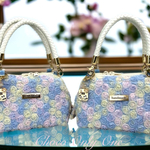 ♡パステルカラーチュール♡が優しい雰囲気✨パカっと開くバッグ持ち手付きポーチ👝【685】残り1点です