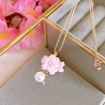 春 桜🌸 スワロフスキー レディース お洒落 ハンドメイド ネックレス
