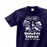 スパークプラグとBoy & Girl★アメリカンレトロ【片面A柄】150.160.（女性M.L） S～XL　Tシャツ【受注生産品】