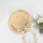 【43〜45㎝】ガーベラ お花の麦わら帽子