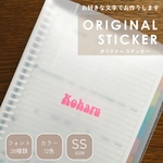 《SSサイズ》オリジナル ステッカー¨̮⃝ お好きな文字で転写ステッカーをお作りします！耐水 耐久3〜5年 