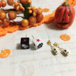 who?ハロウィンキューブとスカルキャッチのピアス