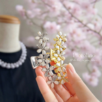 フラワー☆バンスクリップ☆シルバー select accessory