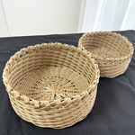 【送料無料】【2個セット】バスケット/カゴ　小物入れ・フルーツバスケット　クラフトバンド【2個セット】