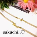 ＊シンプルブレスレット＊クロスとLove♡