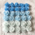 樹脂薔薇☆4☆水色mix