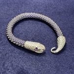 SNAKE bracelet 〜紫銀〜