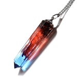 Cosmic rayネックレス［Red and Blue flame-02］