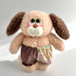 【特別価格】mofu-lulu  いぬ Sakuramochi（サクラモチ）モフモフでポップ　レトロな犬のぬいぐるみ　25㎝　あんこ　ピンク　pink 桜　桃　和菓子　レトロ　昭和　平成　
