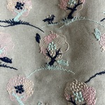 刺繍布＜ぼあーんぼあーん＞綿麻キャンバス　亜麻色×4色　30センチ