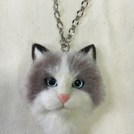 ネコのバックチャーム  羊毛フェルト