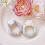 アイシングクッキー　指輪の席札💍