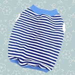 おためし価格春物新作★シンプルボーダータンクOR Tシャツ青白フレブル服フレンチブルドッグパグ服フレブル服中型犬小型犬
