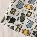 【USAコットン55×50】Timeless Treasures  cat・ホワイト