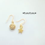 ☆にこちゃん&星☆ピアス(イヤリング)
