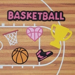 スクラップブッキング　ダイカット　バスケットボール🏀　ピンク🩷No.1