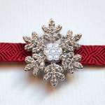 ●帯留/帯留め snow flake silver
