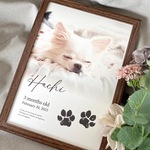 《写真入り　 たて型》　うちの子　犬猫　足形書　肉球　カラー　色選べます　オーダー
