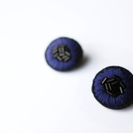 ＜Stella～遊び好きの星～＞刺繍ピアス◎クラシックカラー◎ネイビー×ブラック/紺×黒◎2way★ロングポスト/アレルギー対応変更可能