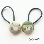2つセット＊*スモーキーカラー猫のヘアゴム.:*♡