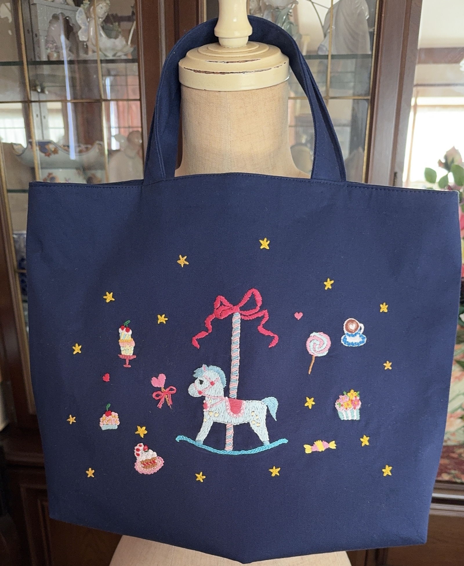 ハンドメイド　アップリケレッスンバッグ　バイオリン ハンドメイド アップリケレッスンバッグ バイオリン