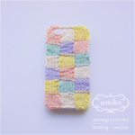 【hinemos様】iphoneカバーcotton 「パッチワーク」 カラフル