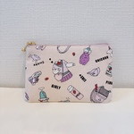 【専用】ミニフラットポーチ　14cmファスナー　ピンク　キュート　クマ　ユニコーン
