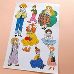 👗おしゃれ女子のフリーカットシール👗(A5サイズ)