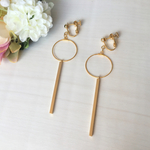 フープとゴールドバーearring