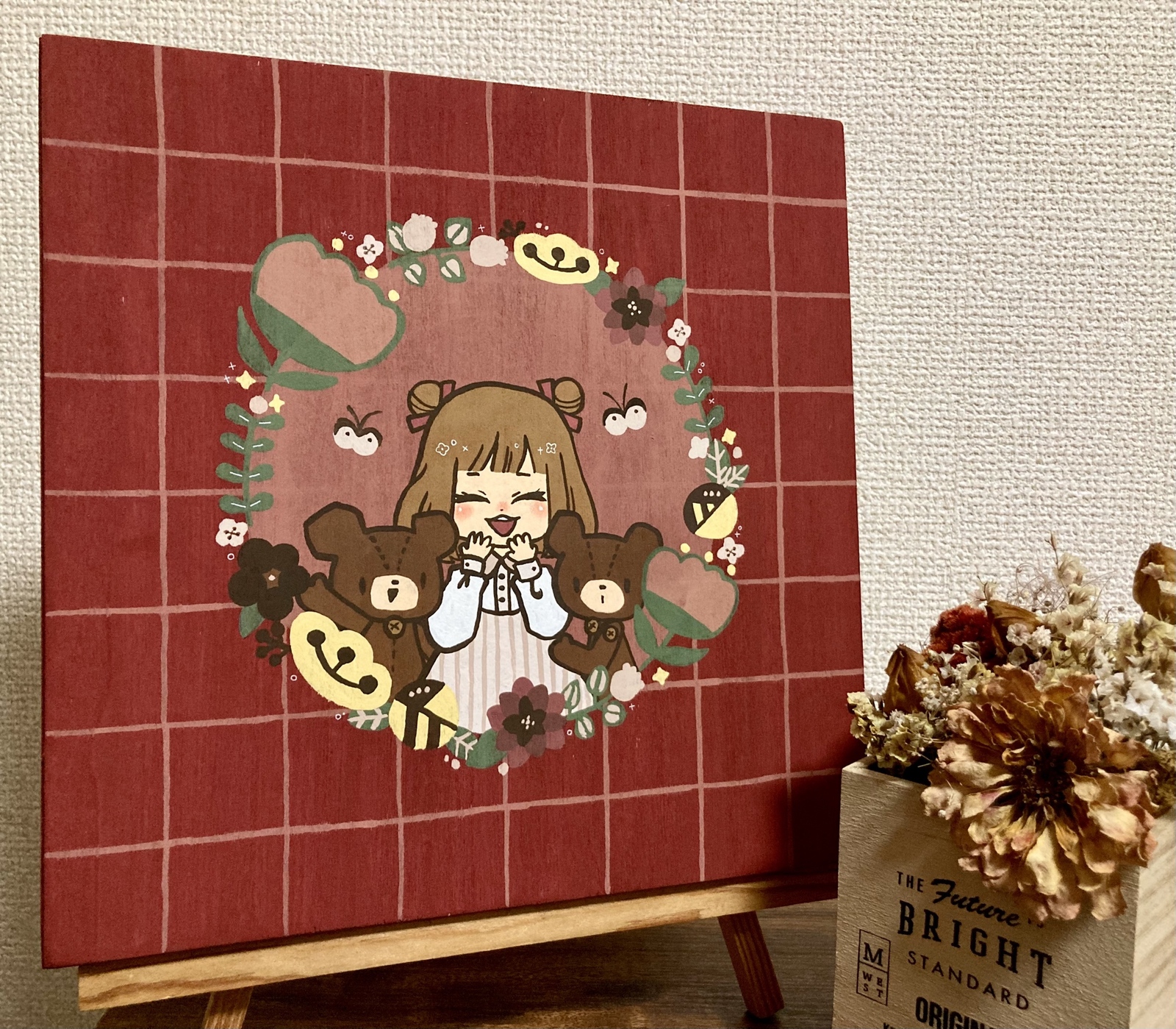 イラスト原画＊スノードームしろくま - HANAE'S GALLERY | minne byGMO