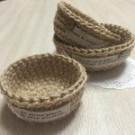 麻カゴ小物入れ＊３コSET
