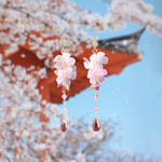  枝垂れ桜ピアス/p1610
