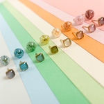 《8色展開》超小ぶりピアス/ノンホールピアス 虹色、レインボーカラー、ピンク、黄色、オレンジ、紫、モスグリーン、緑、ペールブルー、スカイブルー　かすみ草 約5mm、7mm 推し色、推し活