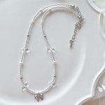 silver ribbon necklace