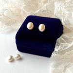 高品質 バロック パール 一粒 ピアス イヤリング/痛くないイヤリング 結婚式