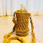 【受注制作】麻ひもメッシュペットボトルホルダー