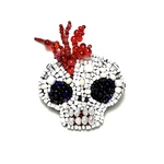 スカル  ビーズ刺繍ブローチ