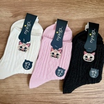  \ new / 毛並みまで感じるリアル猫さん刺繍の靴下 ✩.*˚シャム系猫ペクちゃん✩.*˚