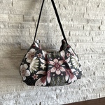 プリーツバッグ - Damask Floral on Naval