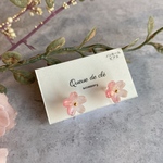 【ノンホールピアス】さくら　桜　一粒　春のアクセサリー　ピンクのグラデーション