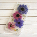 アネモネのAndroid押し花スマホケース
