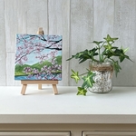 プチキャンバス絵画シリーズ♡アクリル画《原画》  ✴︎   そよぐ桜　 ✴︎