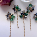 2pcs)3818)ビーズタッセル)green#1d
