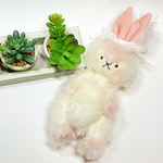 モグベア　ウサギのぬいぐるみ　《いちごミルク》　テディベア